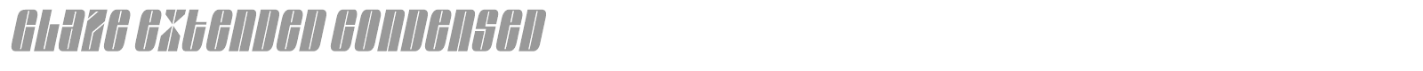 Glaze Extended Condensed font preview